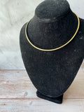 Gold Tone Wire Omega Choker