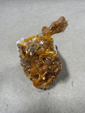 (H) Wulfenite Specimen Rock And Small Amber Slab