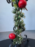 Wrought Iron Holiday Hurricane Lamp Post Taper Candle Holder