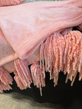 Soft Coral Fringed Throw with Matching Decorative Pillow