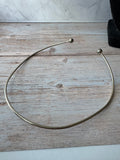(C) Best Silver Tone Omega Choker