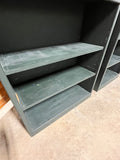 Dark Green Painted Pair of Bookcases