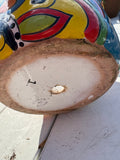 Colorful Glazed Pottery Planter, Mexico