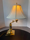 Heavyweight Brass Swing Arm Desk Lamp (WORKS)