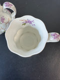 Pair of Allyn Nelson Collection England Violets Fine Bone China Mugs