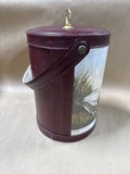 Canvas Backed Duck Leather Ice Bucket