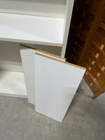 B- White Particle Board Bookcase with 4 Shelves