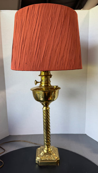 R. Ditmar Lightweight Brass Converted Oil Lamp (WORKS)