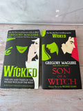 Wicked & Son of A Witch by Gregory Maguire Softcover Books with Tipped Pages