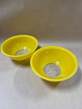 Pair Of Yellow Glass Pyrex Bowls