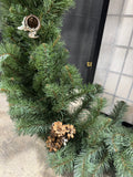 Large Faux Fir Wreath with Cream Colored Bow