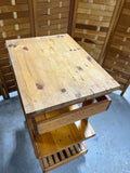 Wooden Kitchen Cart on Casters