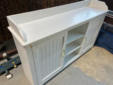 White Particle Board Console