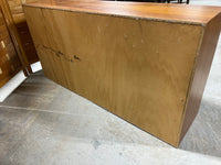 Teak Veneer Low Bookcase