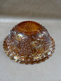 Marigold Carnival Glass Grapes Bowl