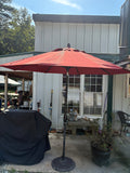 Bronze Tone Umbrella Stand (Heavy) and Red 8’ Umbrella