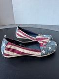Pair of Cherokee Americana Tom’s Style Canvas Shoes GIRLS SIZE 13