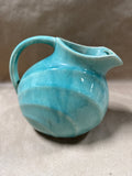 Aqua Blue Pottery Pitcher