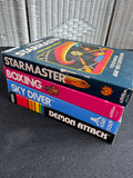 Lot of 4 Assorted Atari 2600 & 7800 Complete Games in Boxes with Manuals