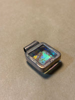 Sterling Pendant with Iridescent Dichroic Glass