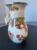 MacKenzie Childs White Enamel Flower Market Vase