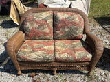 All Weather Wicker Loveseat w/Sunbrella Fabric Cushioms
