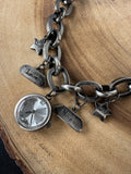 Gunmetal Charm Watch Bracelet