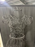 Black Metal Scroll Vintage Dress Form