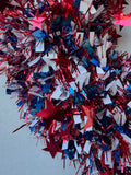 Patriotic Tinsel Star Wreath