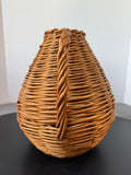 Rustic Handwoven Wicker Jug or Vase