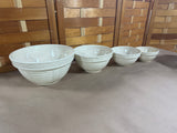 4 Piece Pottery Mixing Bowls - Crazing - See Photos