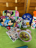 Mickey Mouse Cooler with Assorted Paper Products, Cups and Corn on Cob Holders