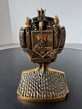 Solid Brass Heavyweight U.S. Naval Academy Ex Scientia Tridens Seal Bookend