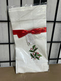 Williams Sonoma Holly Botanical Towels, Set of 2, Tags Still On