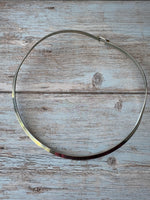 (A) Best Silver Tone Omega Choker
