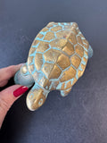 Solid Brass Turtle Spigot with Patina
