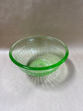 Uranium Ribbed Glass Mixing Bowl AS IS (D)