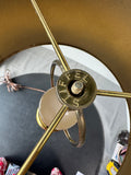 Stiffel Brass Candlestick Lamp with Reptile Leather Shade (WORKS)