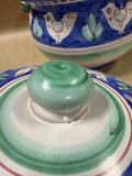 Blue Bird Soup Tureen Serving Bowl - Made In Italy
