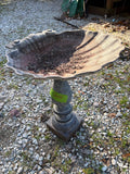 Cast Iron Shell Birdbath