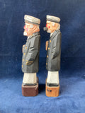 Pair of Wooden Carved Peg Leg Sailors