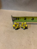 Yellow Flower Earrings