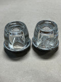 Frank M Whiting Sterling and Glass Candle Holders, 2 pc, Read Description Carefully