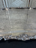 Sheffield Ascot Large Vintage Silver Plate Serving Tray