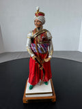 Mameluk de la Garde Capitaine Van Gerdinge Sitzendorf Porcelain French Soldier with Wooden Base & Box