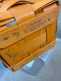 Small Slanted Orange Longaberger Basket With Liner