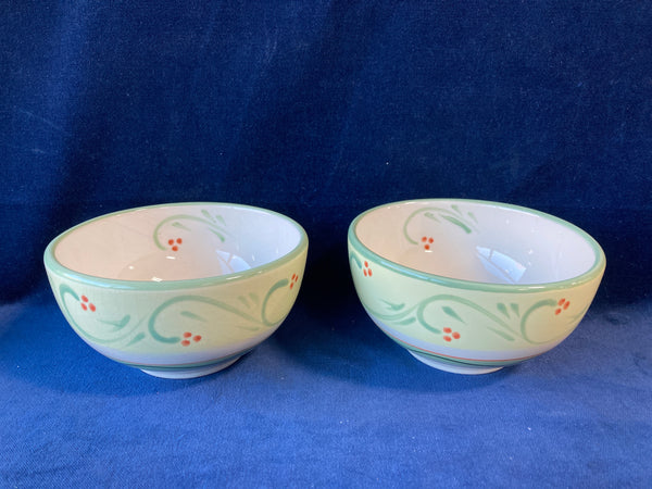 Pair of Pfaltzgraff Italian Vine Hand Painted Bowls