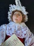 (I) Abigail Adams 2014 Signed Colonial Williamsburg Gladys Boalt Hand Made Ornament