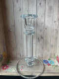 Holmegaard Danish Blue Tint Michael Bang Signed Jupiter Candlestick (E)