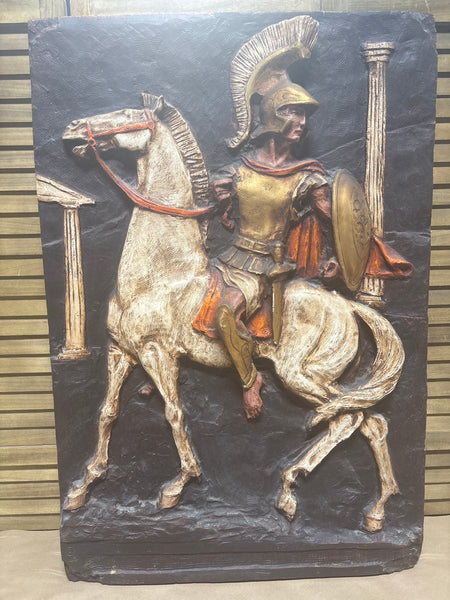 Wall Relief of Knight on Horse